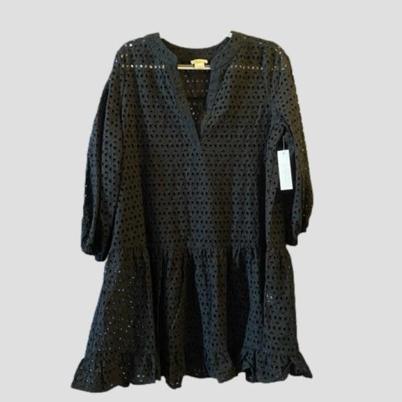 Shoshanna Women's Umbrella Eyelet Mini Dress Size L - Picture 3 of 10